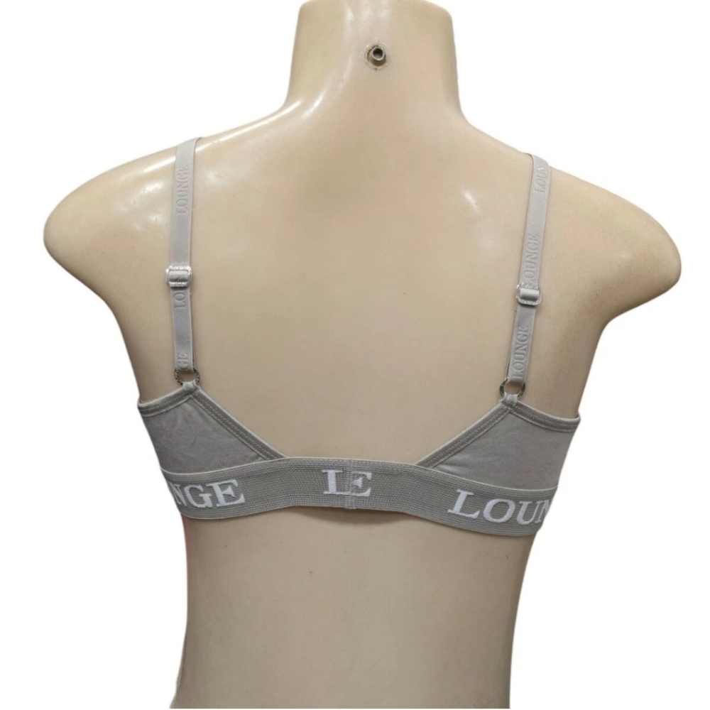 Lounge Women's Gray White Sports Bra Size XS NWT - Picture 3 of 10